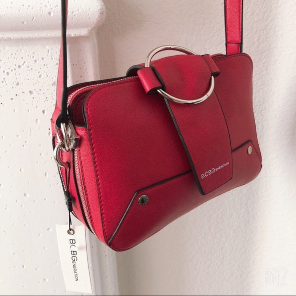 BCBGeneration Crossbody Bag Elle Shoulder Pomegranate Red NWT $148.00 - Picture 5 of 14